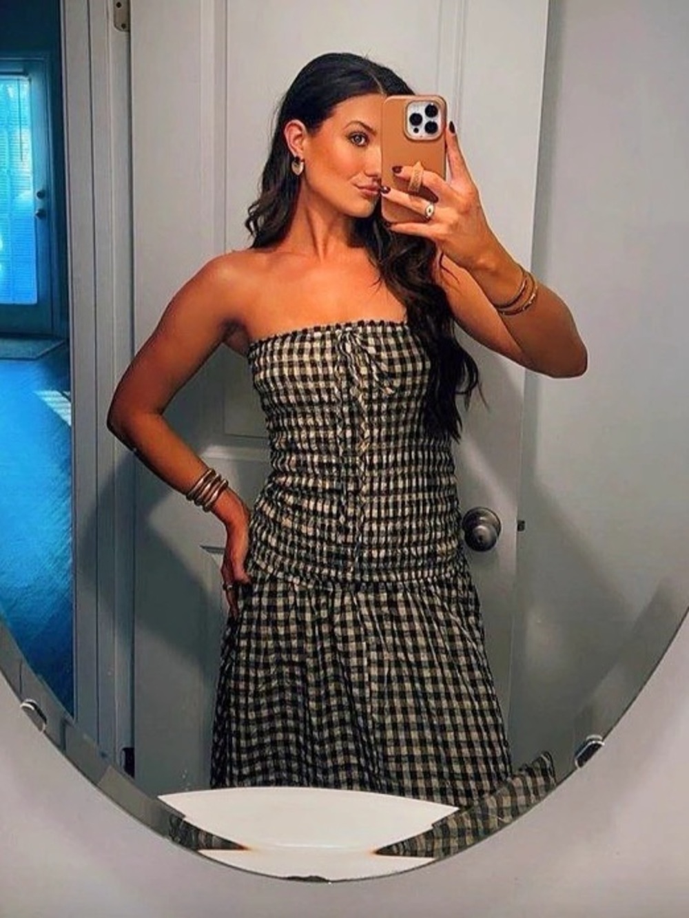 Shop These Three Kason Checkered Maxi Dress
